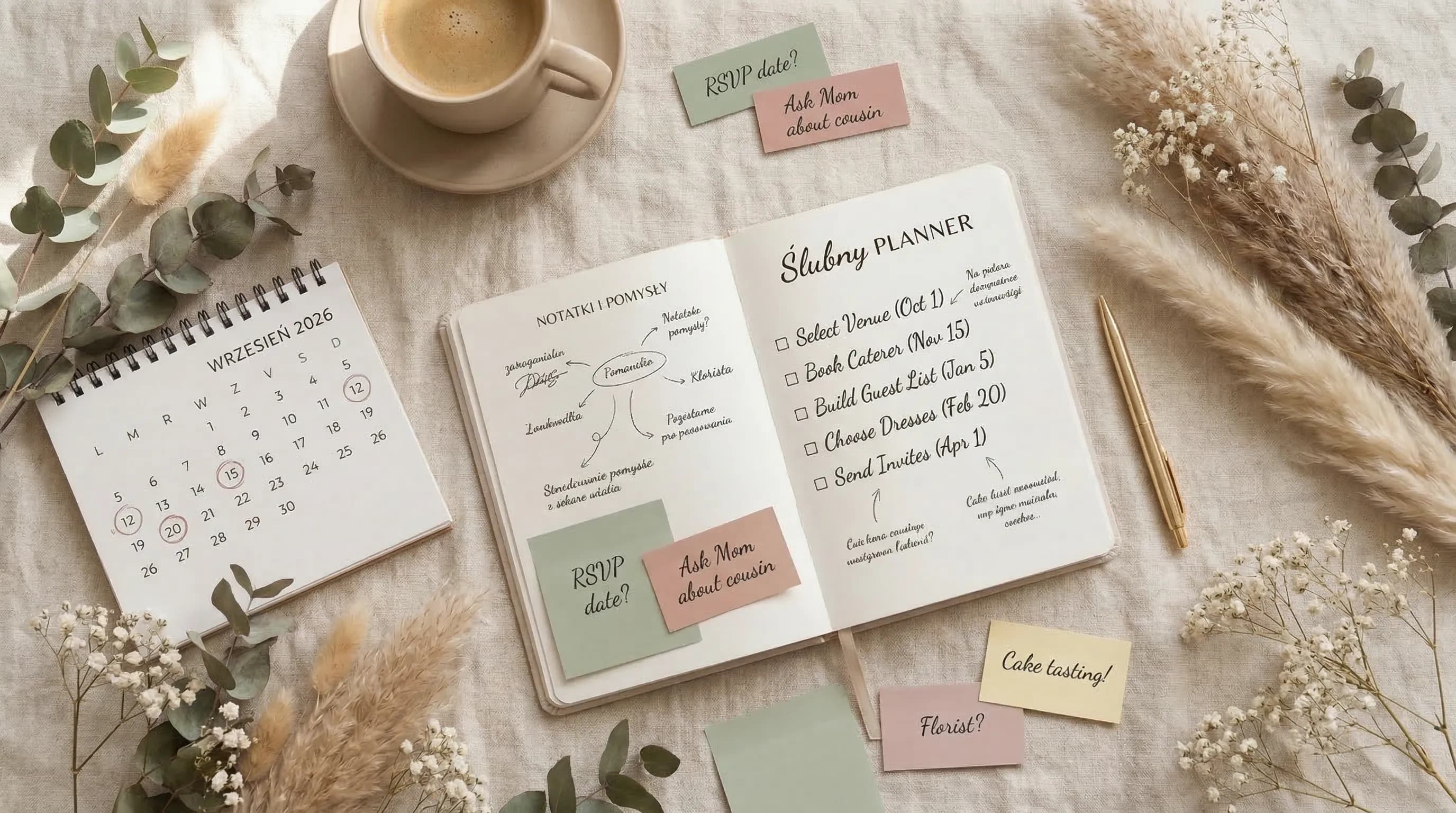 Harmonogram przygotowań do ślubu — kiedy co zaplanować?