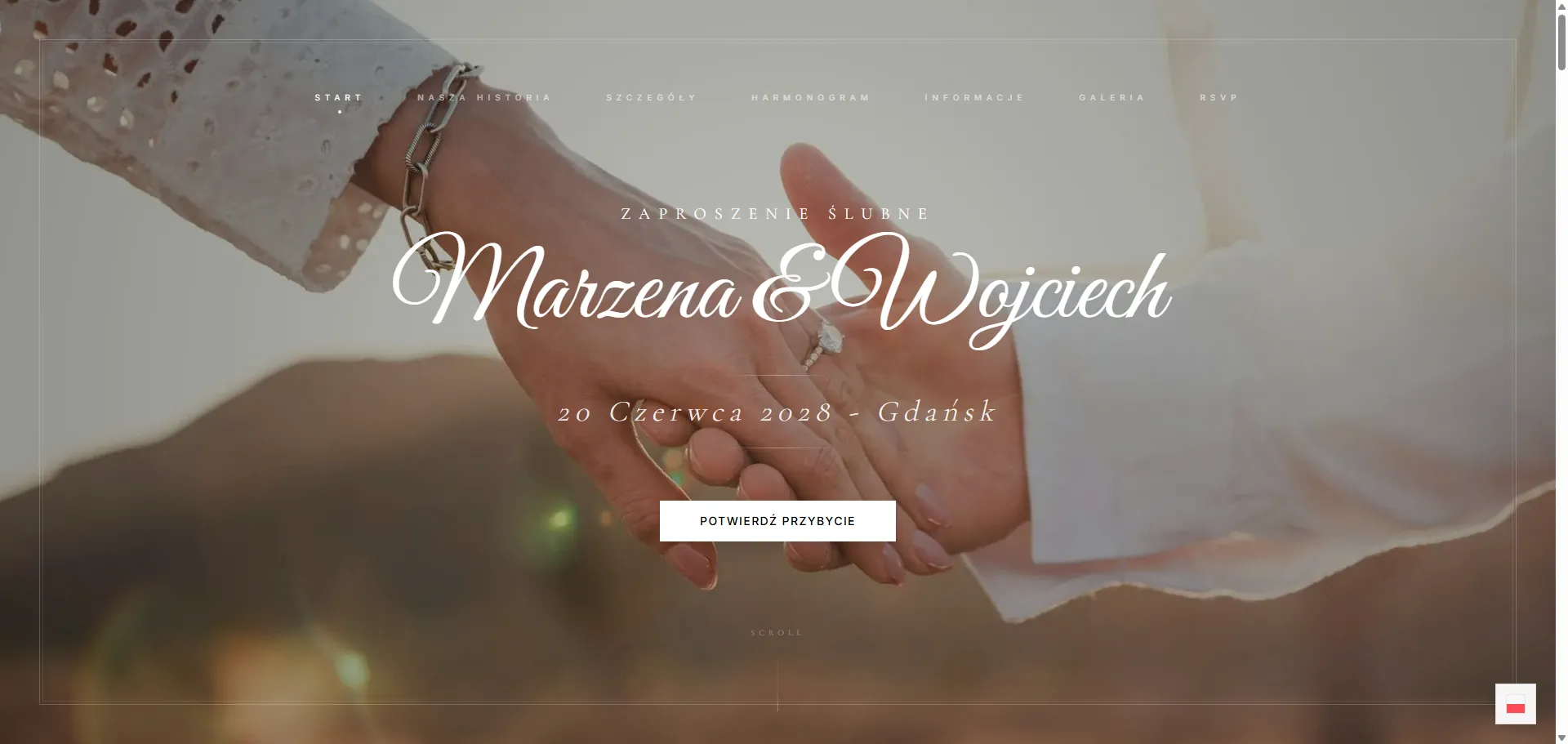 Podgląd Projektu Elegant: Monochromatyczna Elegancja — Weselny Spot