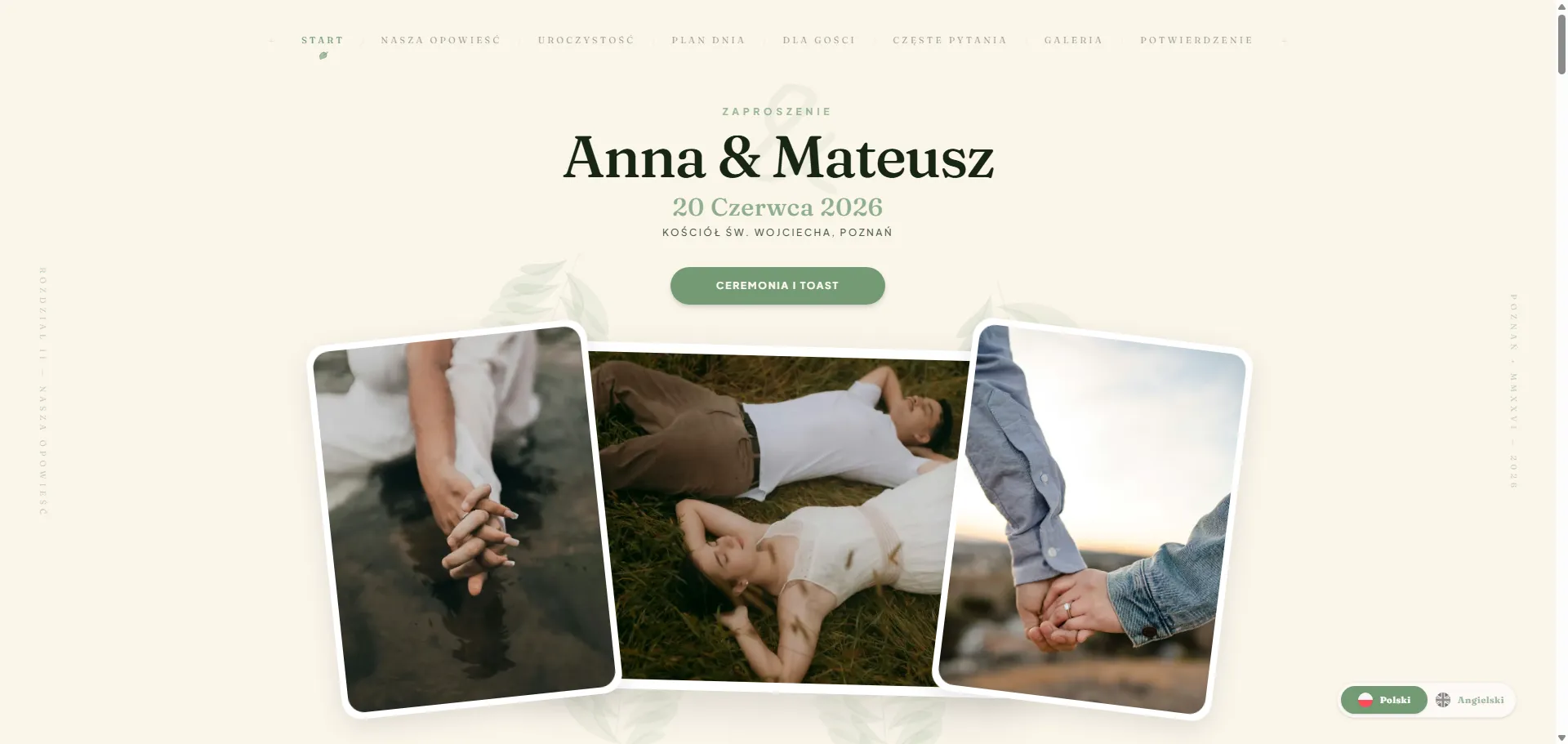 Podgląd Projektu Nature: Botaniczny Spokój — Weselny Spot